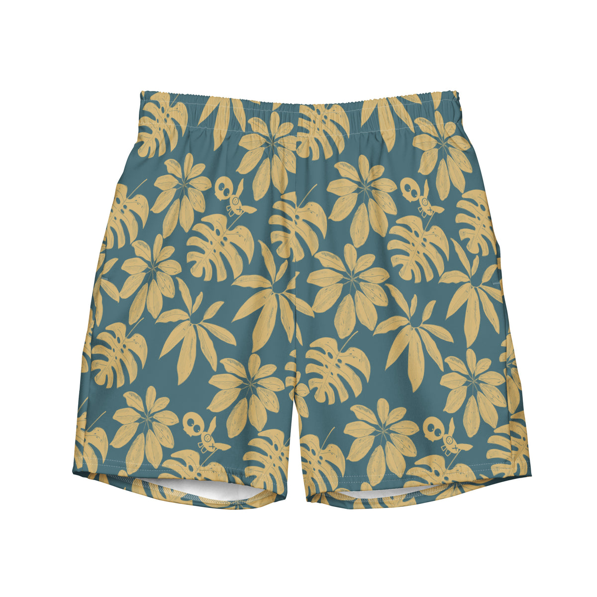 Swim &amp; Leisure Shorts, Jungle Leaves, petrol/sand