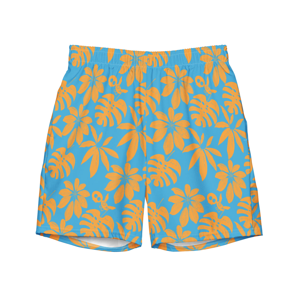 Swim &amp; Leisure Shorts, Jungle Leaves, sky/orange