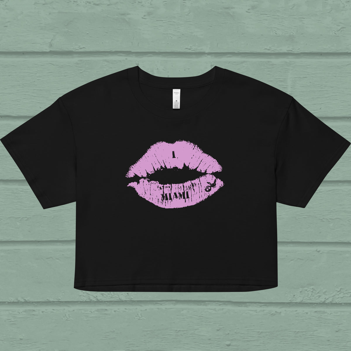 Miami Kiss Crop Top, pink/black