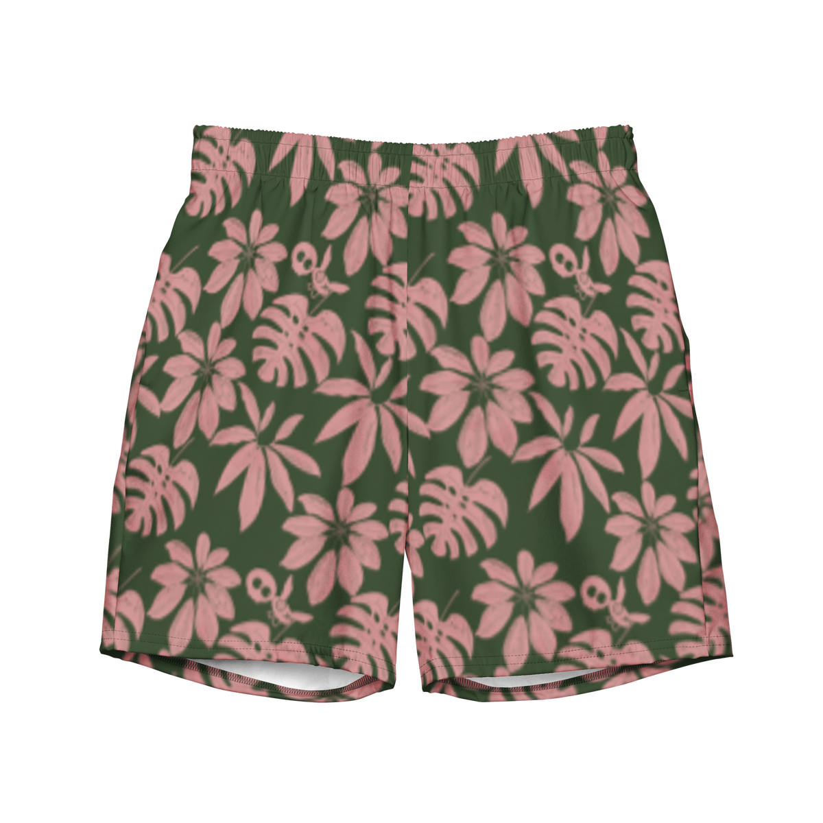 Swim &amp; Leisure Shorts, Jungle Leaves, olive/pink